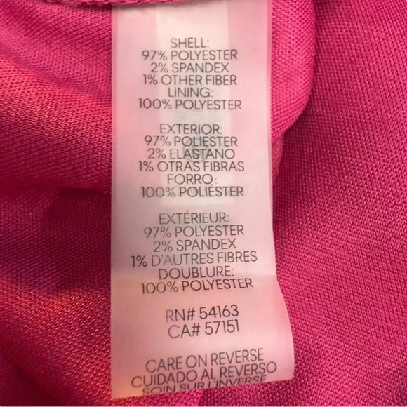 Calvin Klein Mod Inspired 60’s Shift Shimmer Romantic Chiffon Bell Sleeve Dress - Picture 8 of 13